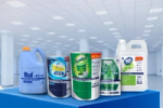 Unilever professional products on a blue box 