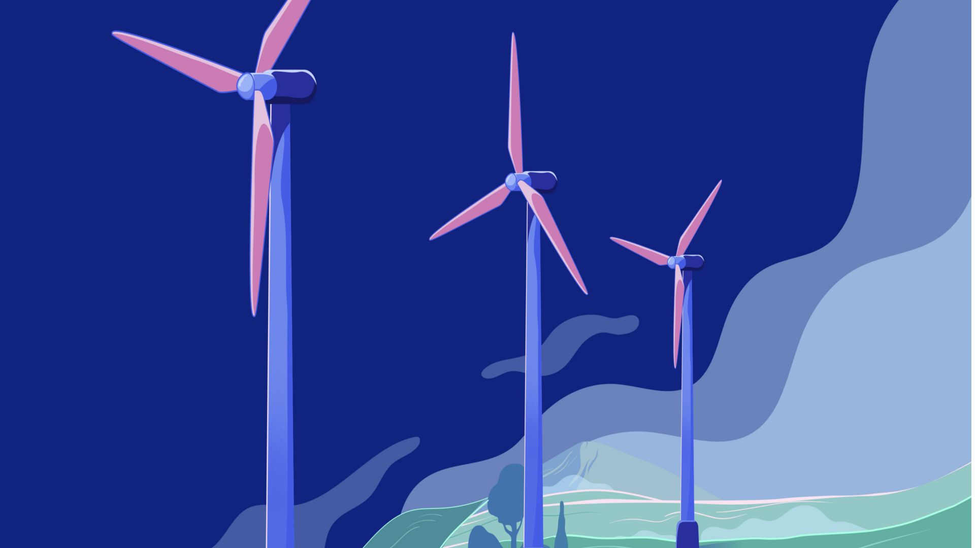 Image shows a wind turbine