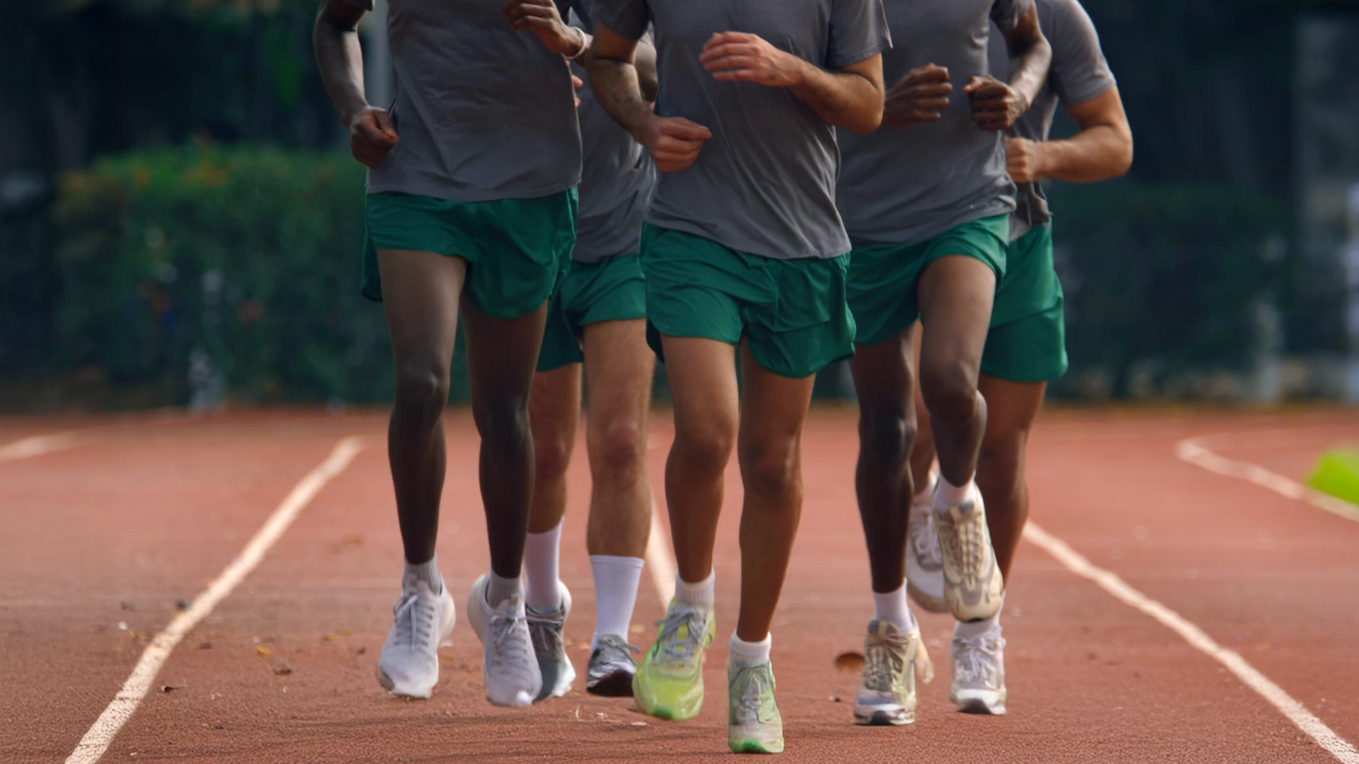 Group of runners on a track.