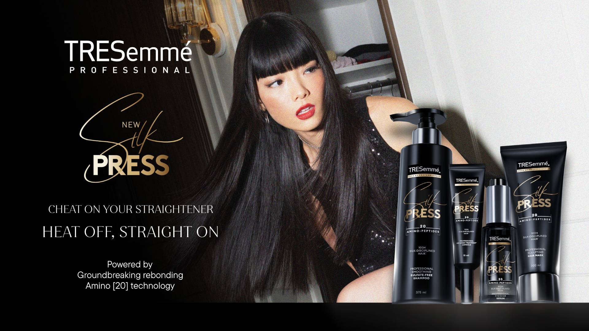 Tresemme New Silk Press Cheat On Your Straightener Heat Off, Straight On
